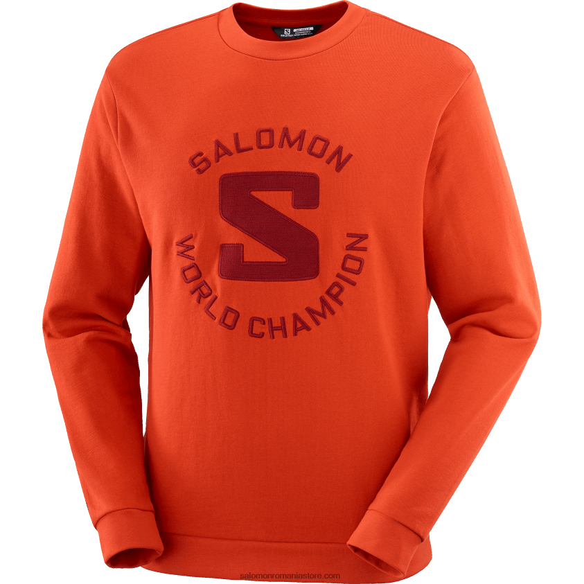 Salomon aura portocalie pulover de damă cu decolteu - logo outlife vara 6D8X2J875