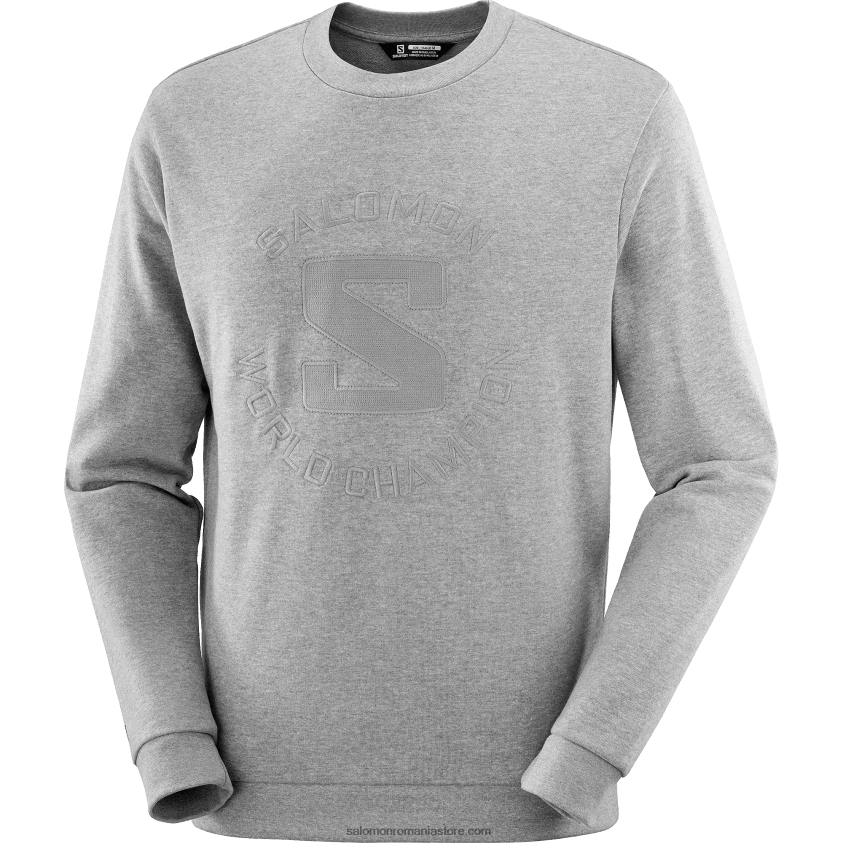 Salomon gri mijlociu/hether pulover de damă cu gât crew - logo outlife summer heather 6D8X2J869