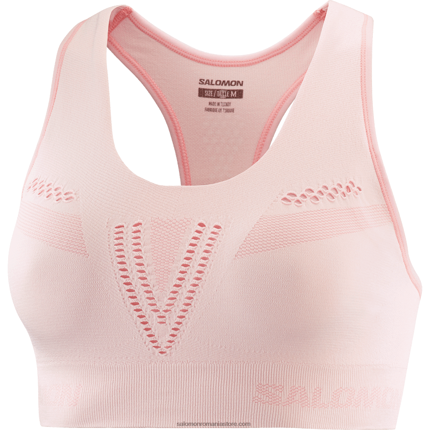 Salomon leagăn roz/hether sutien sport pentru damă - mișcare esențială fără cusături 6D8X2J940
