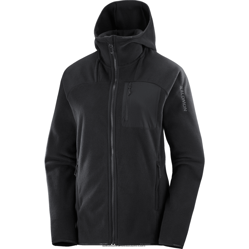 Salomon negru adânc jachetă cu strat intermediar damă - outline polartec 6D8X2J861