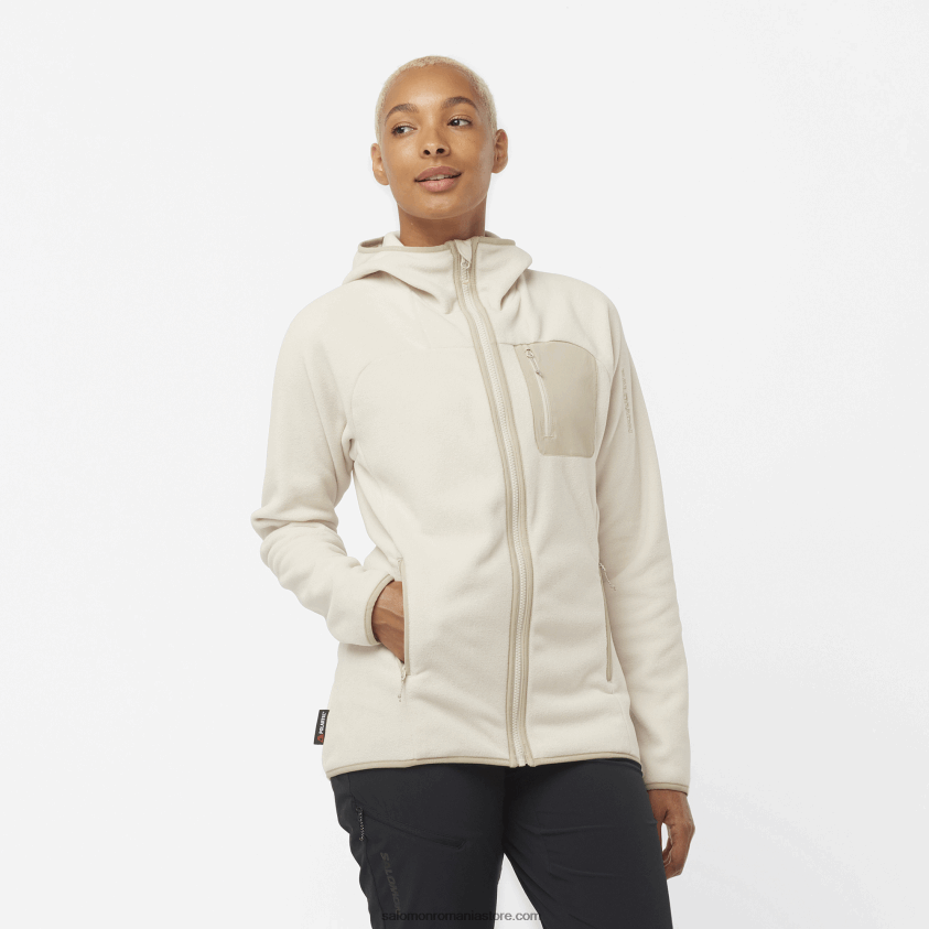 Salomon zi ploioasă/plaza taupe jachetă cu strat intermediar damă - outline polartec 6D8X2J862
