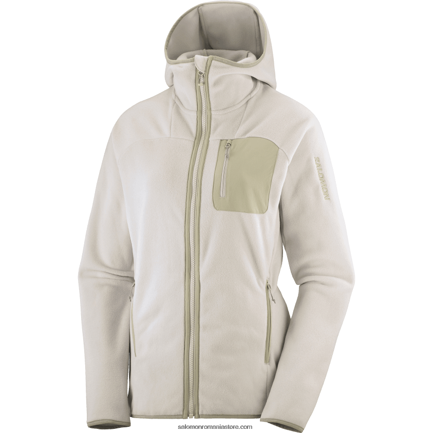 Salomon zi ploioasă/plaza taupe jachetă cu strat intermediar damă - outline polartec 6D8X2J862