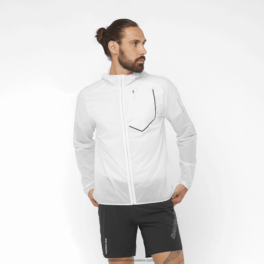 Salomon alb/negru adânc jachetă de vânt damă - bonatti aero wind 6D8X2J849