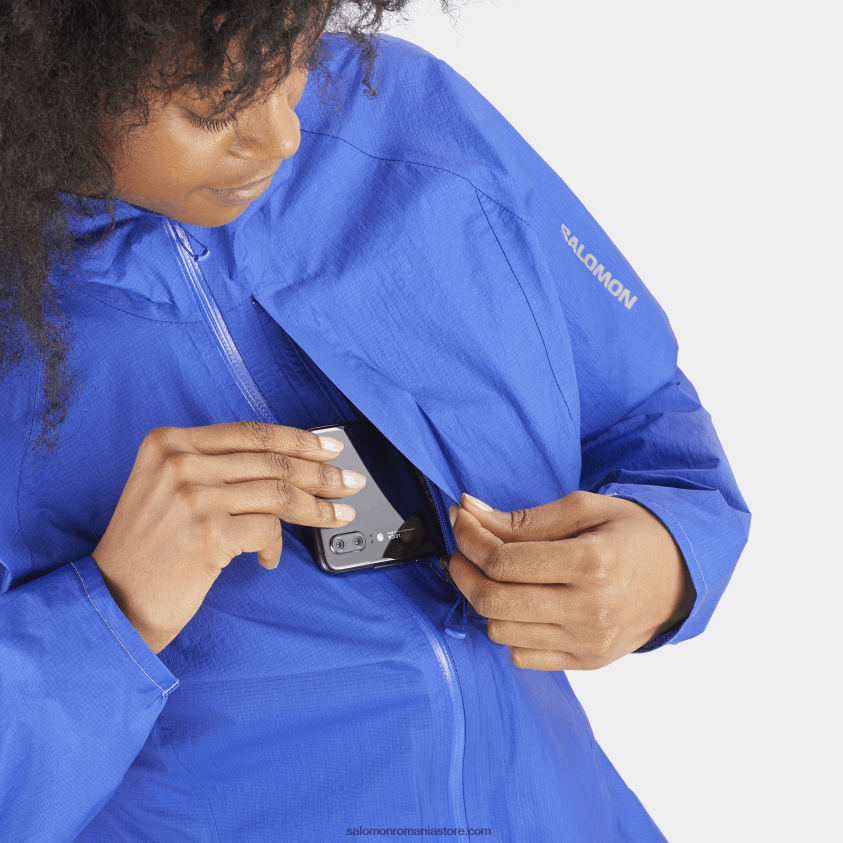 Salomon albastru nautic jachetă shell de damă - impermeabilă bonatti 6D8X2J842