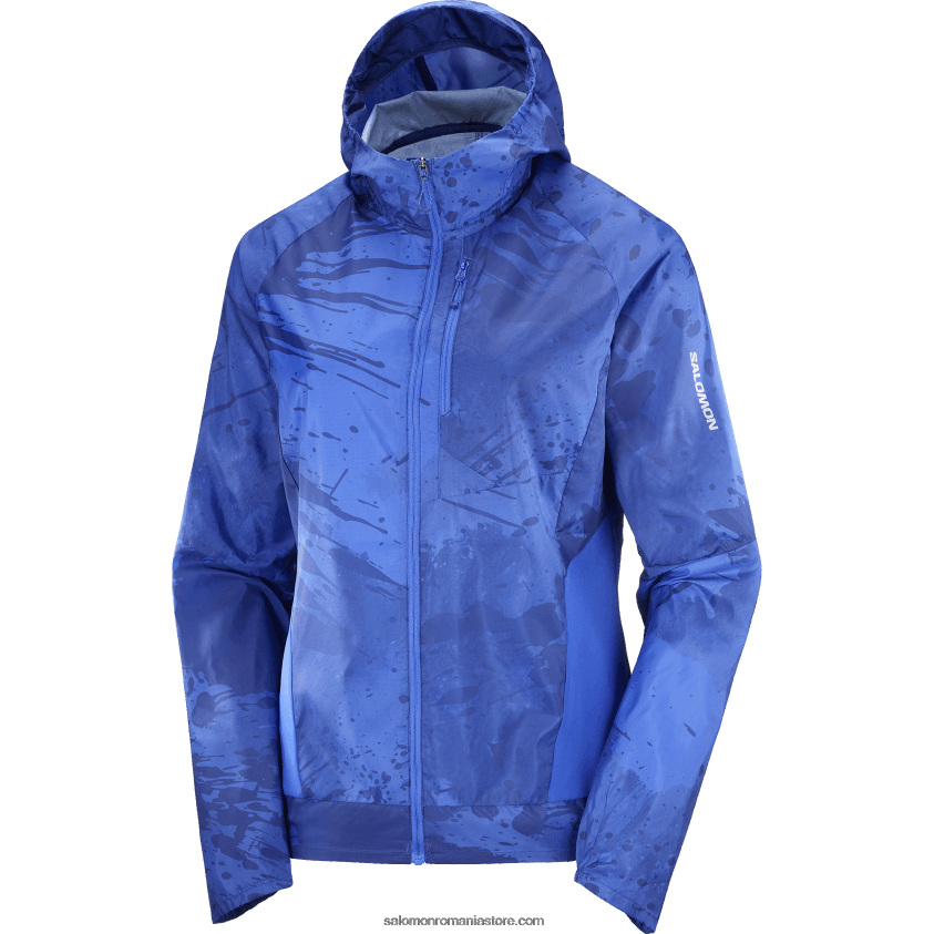 Salomon bujor bleumarin/albastru nautic/ao jachetă de vânt damă - bonatti cross wind 6D8X2J857