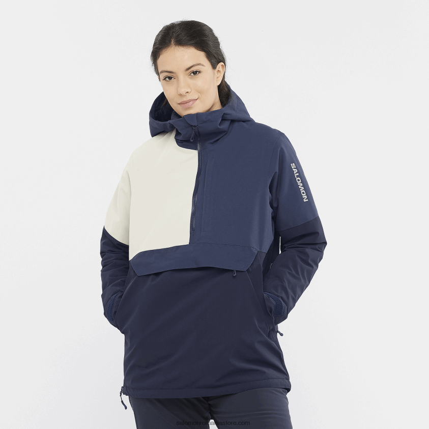 Salomon cer de noapte/dispoziție indigo/plaza taupe anorac izolat de damă - fără dramă 6D8X2J858