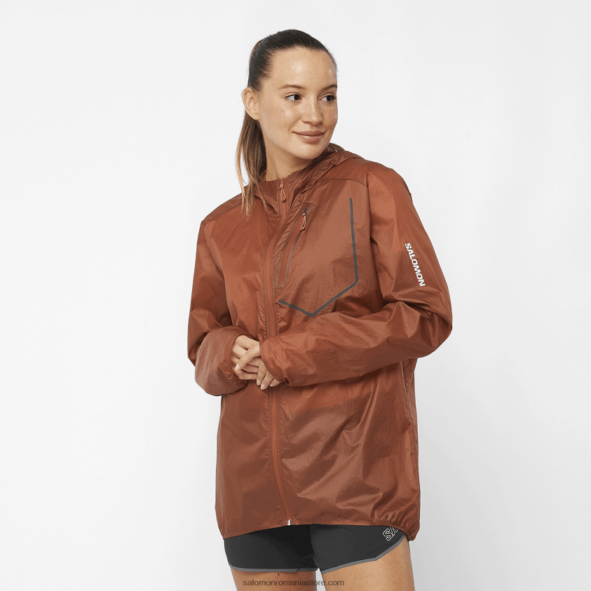 Salomon henna ars/ibis stacojiu jachetă de vânt damă - bonatti aero wind 6D8X2J850