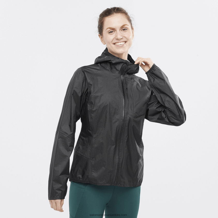 Salomon negru adânc/capsulă jachetă shell de damă - impermeabilă bonatti 6D8X2J840