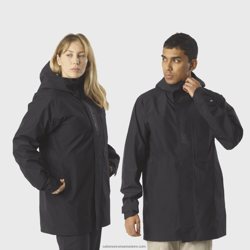 Salomon negru adânc jachetă shell de damă - gore-tex esențial 6D8X2J831