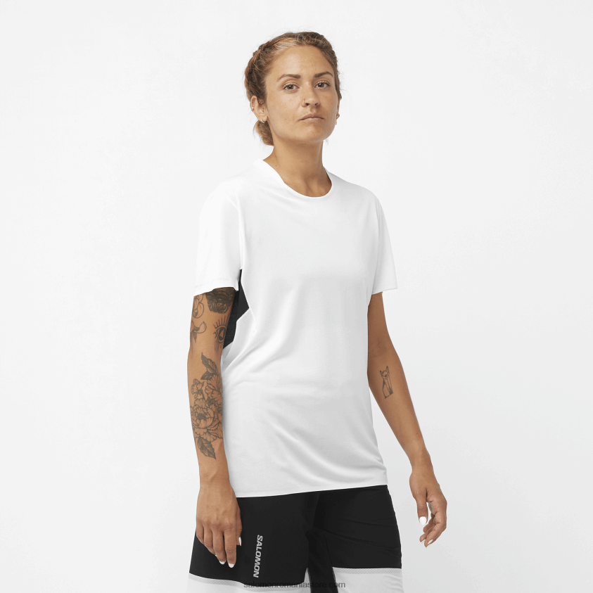Salomon alb/negru adânc tricou dama cu maneca scurta - shortney 6D8X2J911