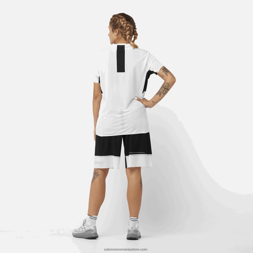 Salomon alb/negru adânc tricou dama cu maneca scurta - shortney 6D8X2J911