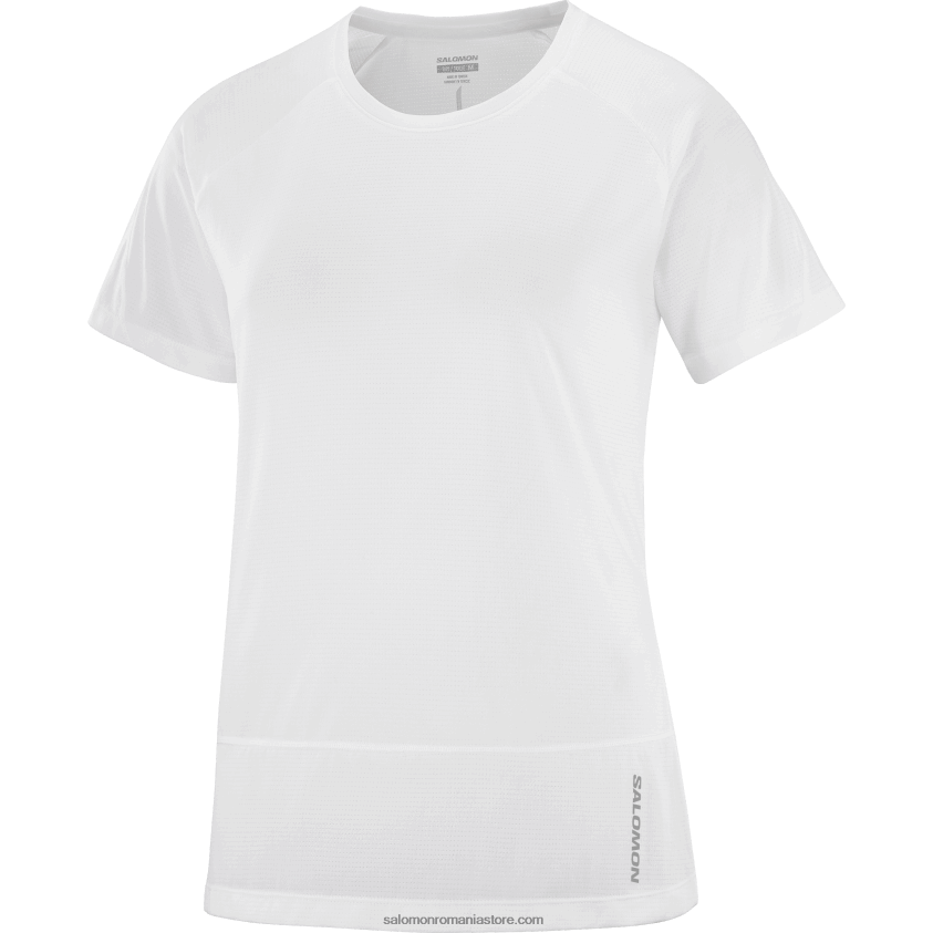 Salomon alb tricou dama cu maneca scurta - cross run 6D8X2J880