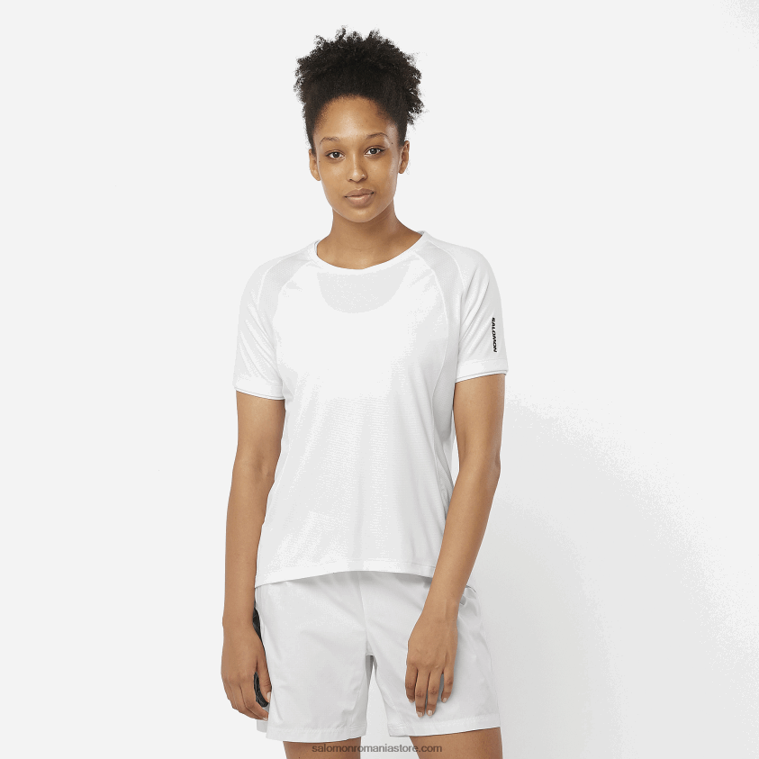 Salomon alb tricou dama maneca scurta - equipe 6D8X2J922