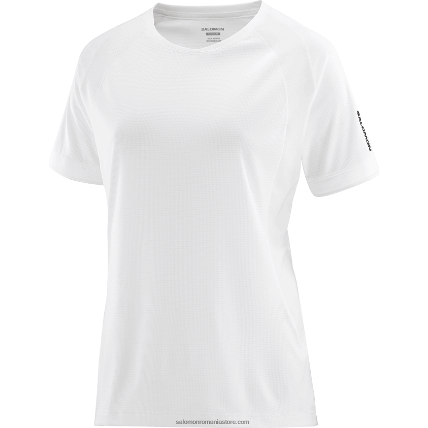 Salomon alb tricou dama maneca scurta - equipe 6D8X2J922