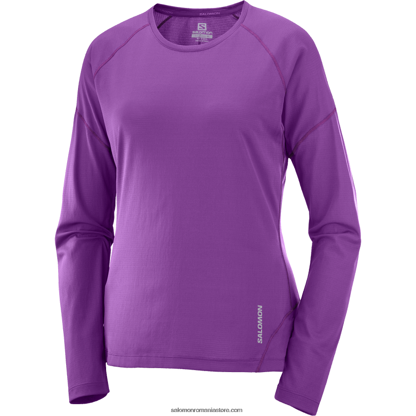 Salomon bijuteria coroanei tricou dama cu maneca lunga - cross run 6D8X2J916