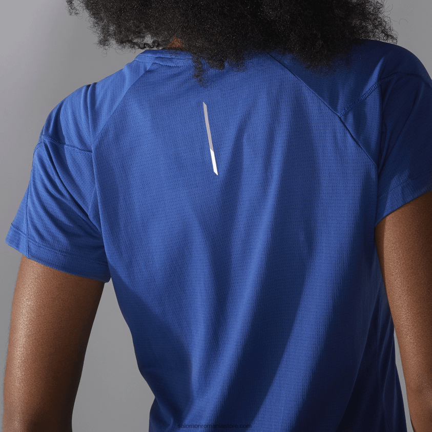 Salomon bujor bleumarin tricou dama cu maneca scurta - cross run 6D8X2J889