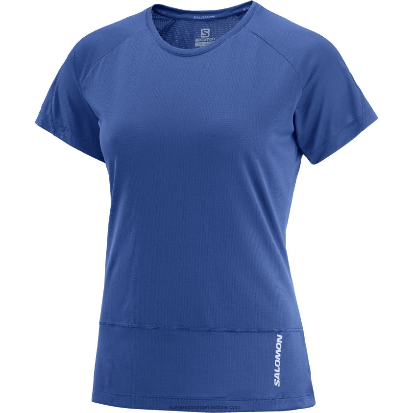 Salomon bujor bleumarin tricou dama cu maneca scurta - cross run 6D8X2J889