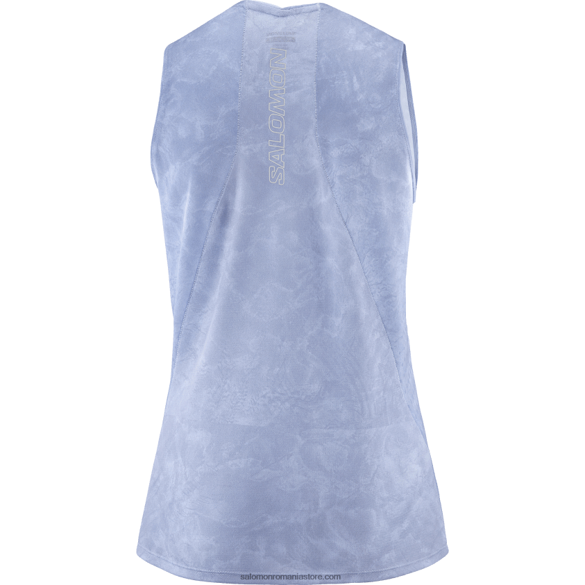 Salomon chambray blue/english manor tank pentru femei - sense aero 6D8X2J906