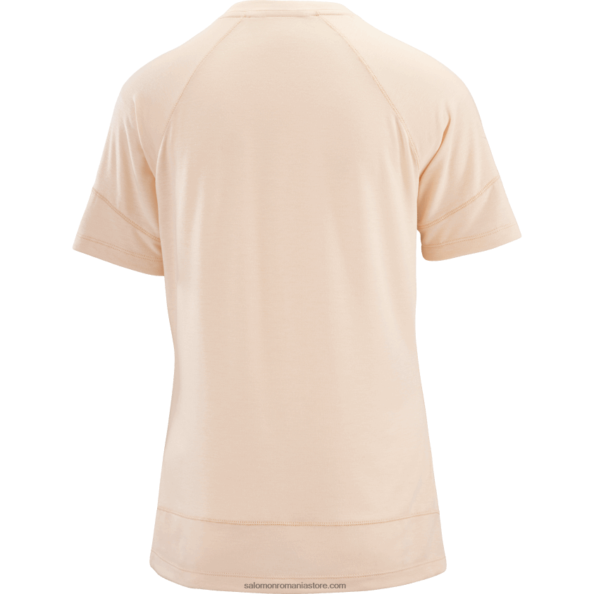 Salomon crem bronz/hether tricou dama cu maneca scurta - runlife 6D8X2J912