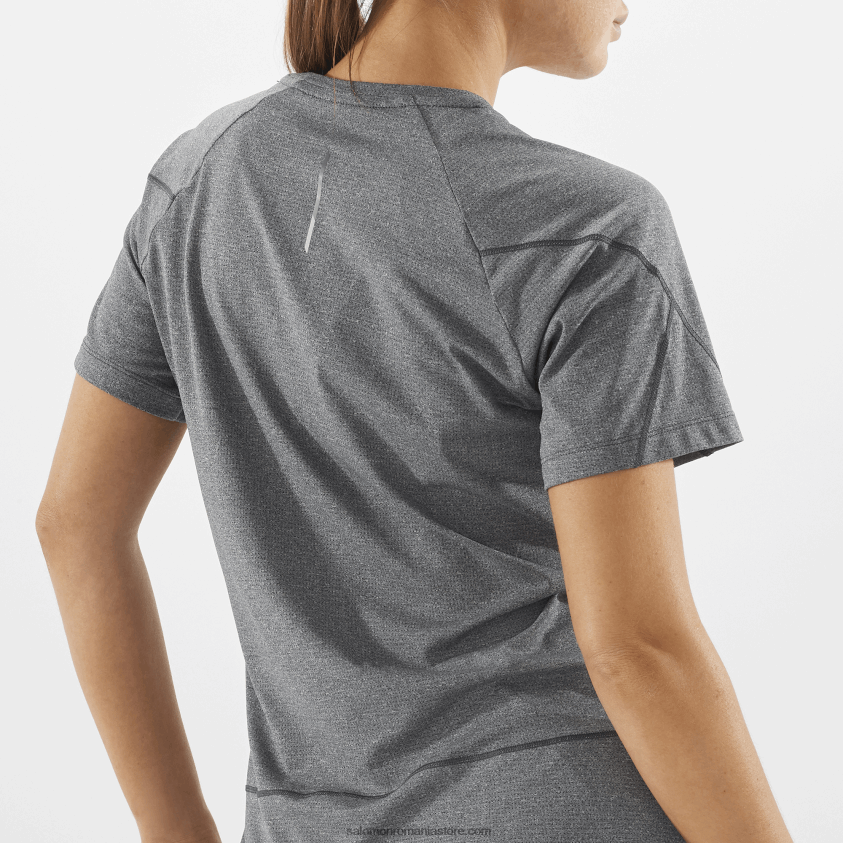 Salomon negru profund/caduc tricou dama cu maneca scurta - cross run 6D8X2J879
