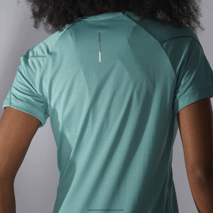 Salomon pacific/hether tricou dama cu maneca scurta - cross run 6D8X2J888
