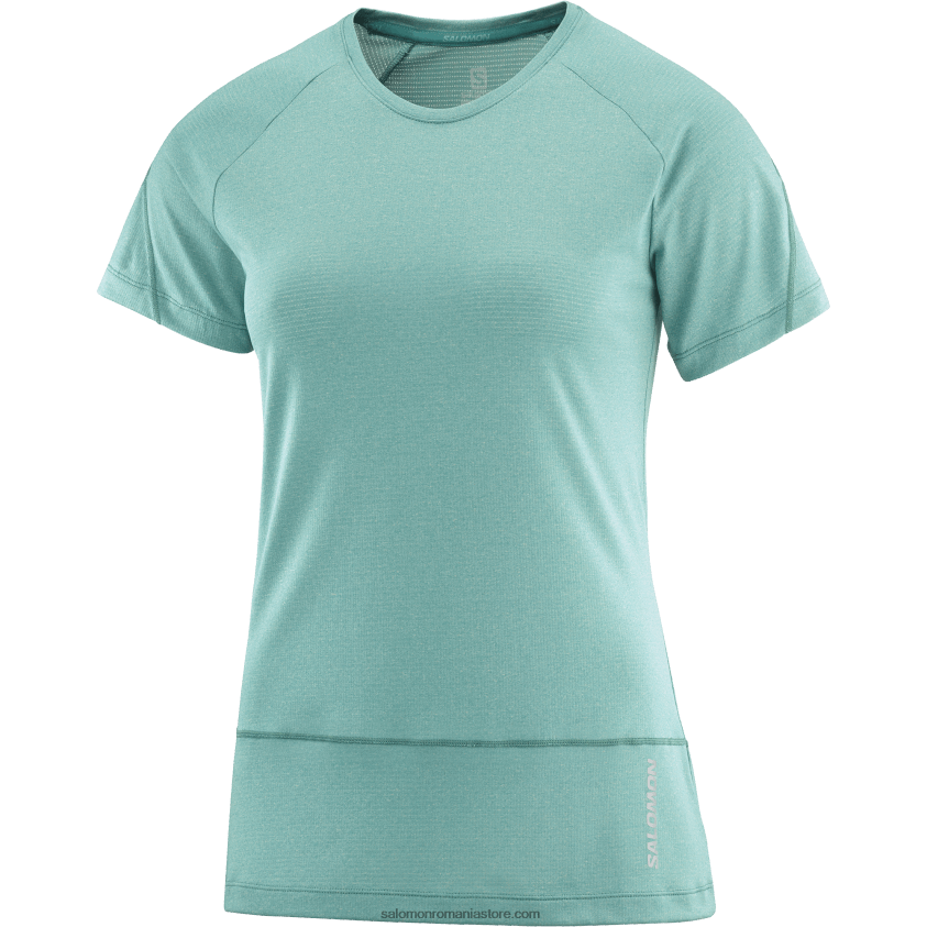 Salomon pacific/hether tricou dama cu maneca scurta - cross run 6D8X2J888