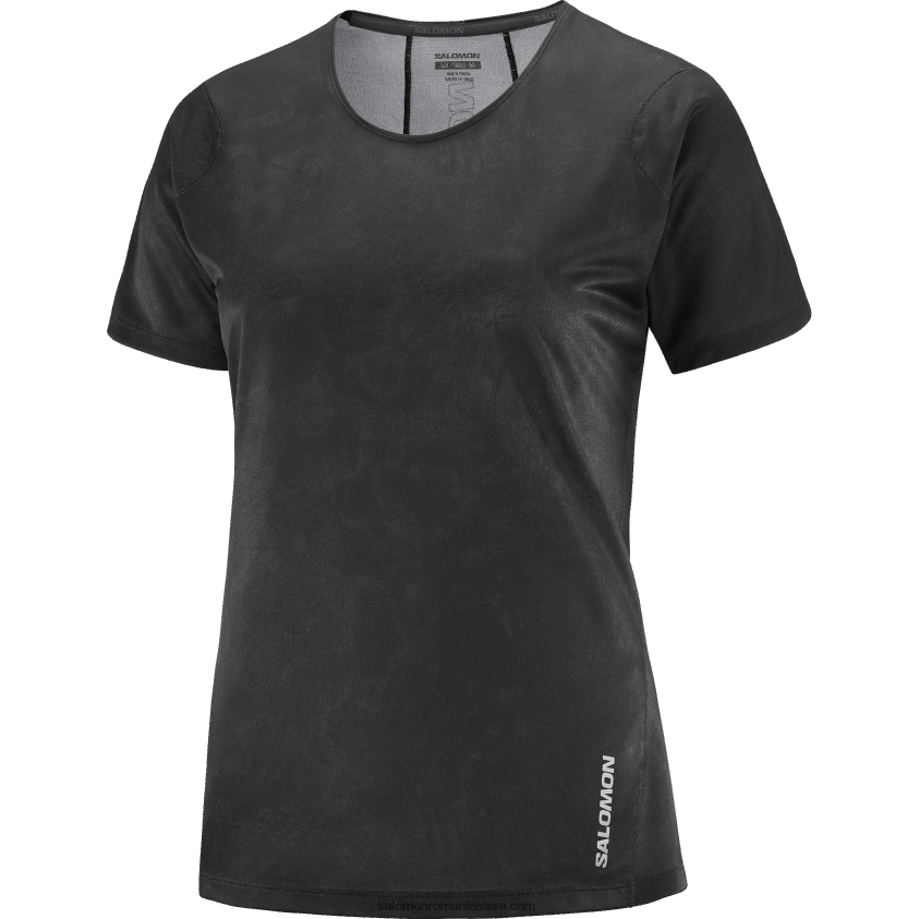 Salomon periscop/negru adânc tricou dama cu maneca scurta - sense aero 6D8X2J928