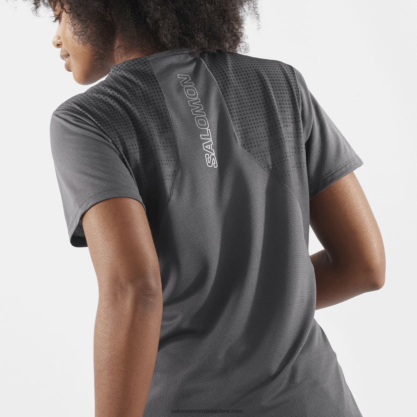 Salomon periscop/negru adânc tricou dama cu maneca scurta - sense aero 6D8X2J929