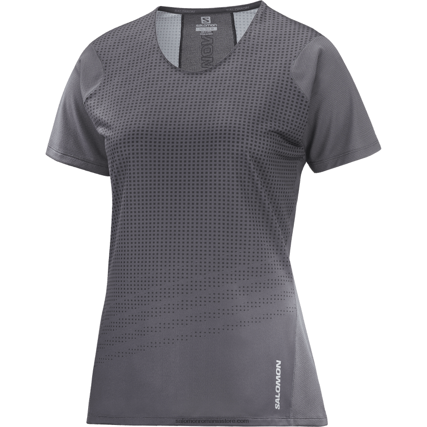 Salomon periscop/negru adânc tricou dama cu maneca scurta - sense aero 6D8X2J929